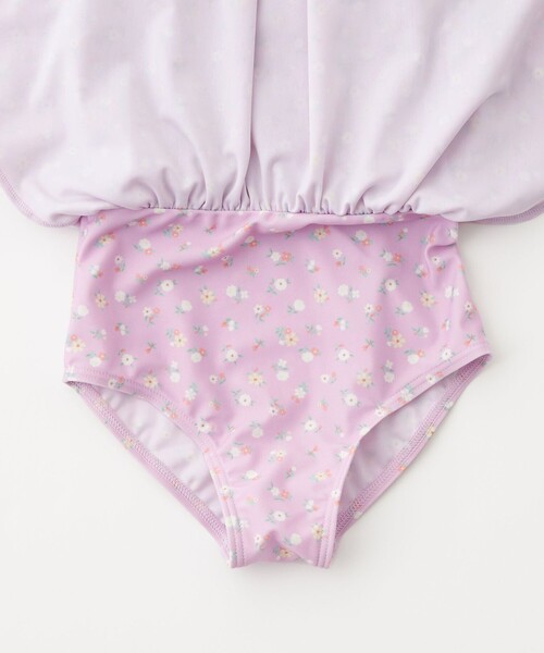 green label relaxing(グリーンレーベルリラクシング)の「GLR コバナガラ ワンピース/ 水着/ キッズ 100cm-130cm(水着・キッズ・クリーム/ライトブルー/ライラック・100cm/110cm/120cm/130cm)」の20枚目の写真