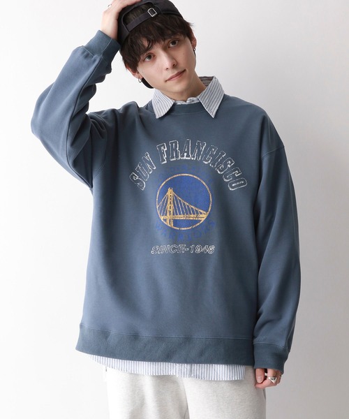 NBA(エヌビーエー)の「【NBA】別注/ロゴプリントオーバーサイズスウェット(スウェット・メンズ・その他4/イエロー系その他/ブラック/パープル/ワインレッド/ブルー・FREE)」の22枚目の写真