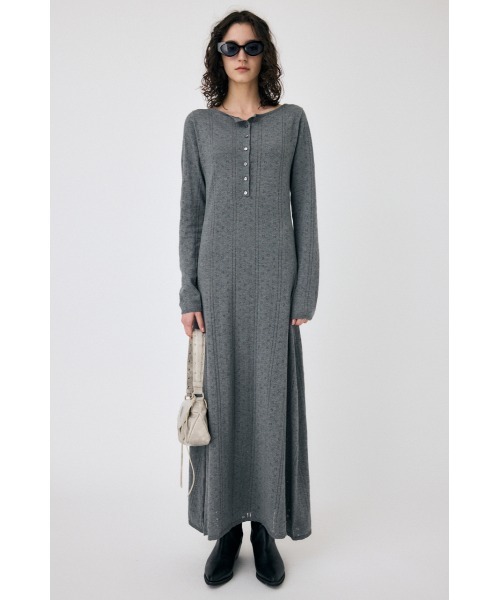 MOUSSY（マウジー）の「POINTELLE マキシドレス（ワンピース・レディース・ブラック/チャコールグレー/キナリ・FREE）」の11枚目の写真