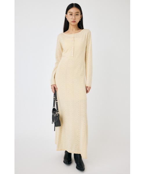 MOUSSY（マウジー）の「POINTELLE マキシドレス（ワンピース・レディース・ブラック/チャコールグレー/キナリ・FREE）」の21枚目の写真