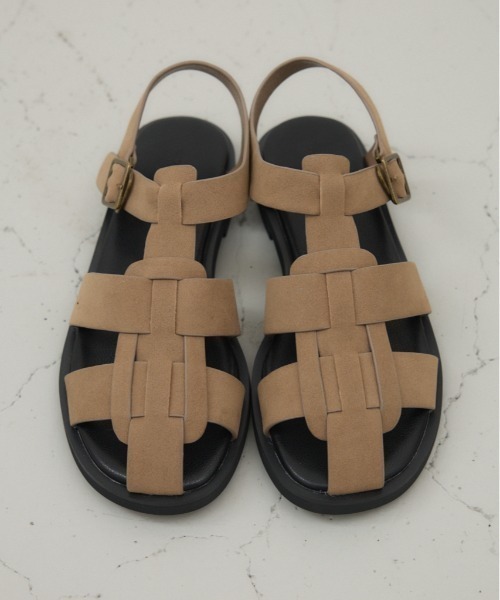 crie conforto（クリーコンフォルト）の「フラットグルカサンダル　靴（サンダル・レディース・ホワイト/ブラック/ベージュ・SMALL/MEDIUM/LARGE/LL）」の3枚目の写真