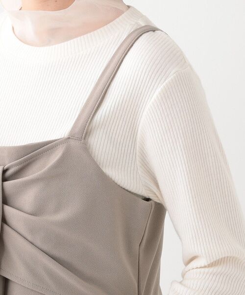 DRESKIP(ドレスキップ)の「【S-LL】リボン風キャミサロペット(サロペット/オーバーオール・レディース・チャコールグレー/ベージュ/ブラック・01/02/03/04)」の21枚目の写真