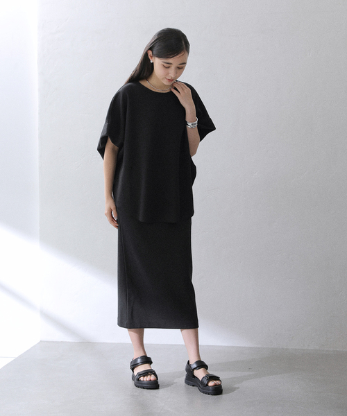 La TOTALITE(ラトータリテ)の「【洗える】Munich/ミューニック ダブルフェイスブラウス(シャツ/ブラウス・レディース・ブラック/ホワイト・FREE)」の3枚目の写真