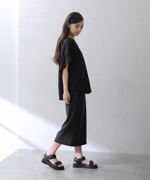 La TOTALITE(ラトータリテ)の「【洗える】Munich/ミューニック ダブルフェイスブラウス(シャツ/ブラウス・レディース・ブラック/ホワイト・FREE)」の4枚目の写真