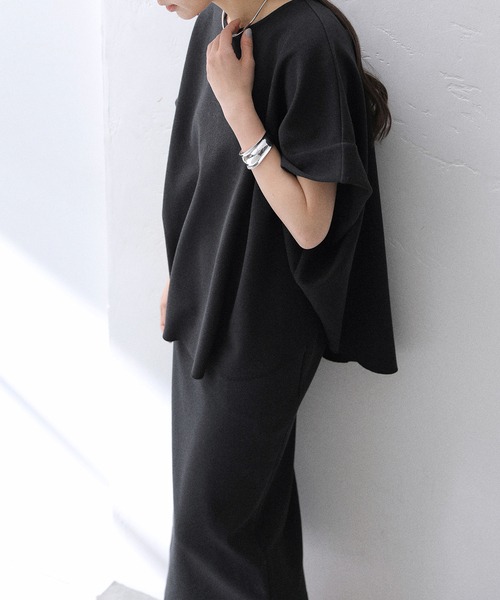 La TOTALITE(ラトータリテ)の「【洗える】Munich/ミューニック ダブルフェイスブラウス(シャツ/ブラウス・レディース・ブラック/ホワイト・FREE)」の6枚目の写真