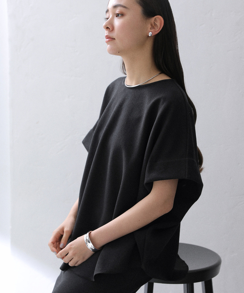 La TOTALITE(ラトータリテ)の「【洗える】Munich/ミューニック ダブルフェイスブラウス(シャツ/ブラウス・レディース・ブラック/ホワイト・FREE)」の8枚目の写真