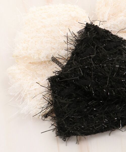 MAJESTIC LEGON（マジェスティックレゴン）の「ツイードバレッタ（バレッタ/ヘアクリップ・レディース・ブラック/アイボリー・FREE）」の9枚目の写真