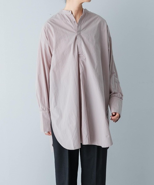 新品　かぐれ　コットンチュニックシャツ セール】コットンシルクチュニックシャツ（シャツ/ブラウス