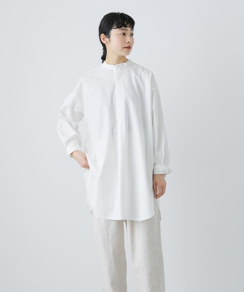 かぐれ（カグレ）の「コットンシルクチュニックシャツ（シャツ