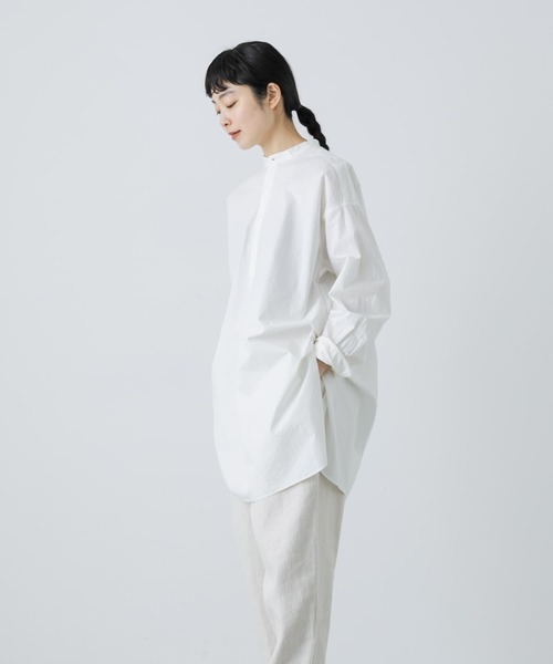 かぐれ（カグレ）の「コットンシルクチュニックシャツ（シャツ