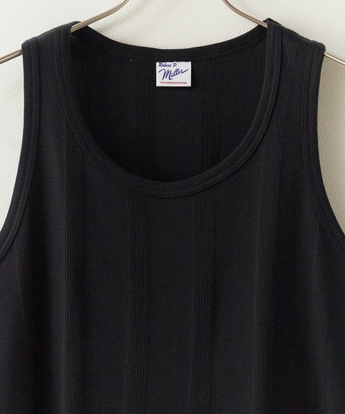 MILLER（ミラー）の「R.P.miller/ミラー Panel ribed tank top タンクトップ（タンクトップ・レディース・ホワイト/ミント/ホワイト×ブルー/ブラック/グレー・M/L/XL）」の12枚目の写真