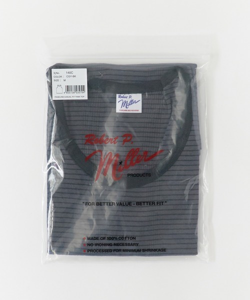 MILLER（ミラー）の「R.P.miller/ミラー Panel ribed tank top タンクトップ（タンクトップ・レディース・ホワイト/ミント/ホワイト×ブルー/ブラック/グレー・M/L/XL）」の6枚目の写真
