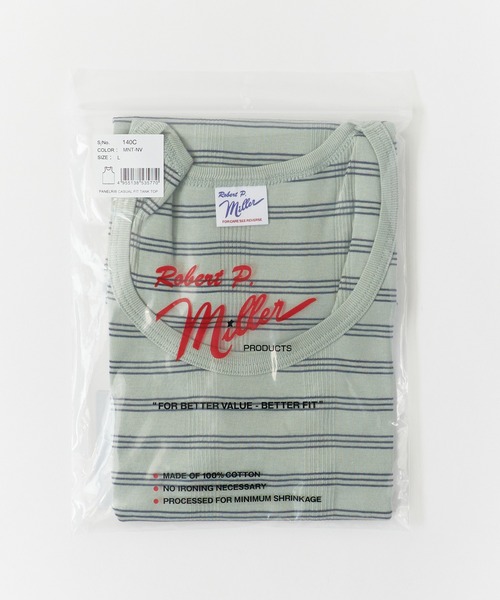 MILLER（ミラー）の「R.P.miller/ミラー Panel ribed tank top タンクトップ（タンクトップ・レディース・ホワイト/ミント/ホワイト×ブルー/ブラック/グレー・M/L/XL）」の11枚目の写真