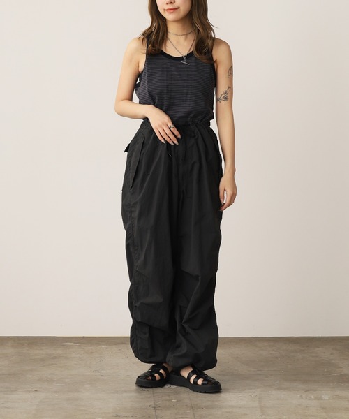 MILLER（ミラー）の「R.P.miller/ミラー Panel ribed tank top タンクトップ（タンクトップ・レディース・ホワイト/ミント/ホワイト×ブルー/ブラック/グレー・M/L/XL）」の10枚目の写真