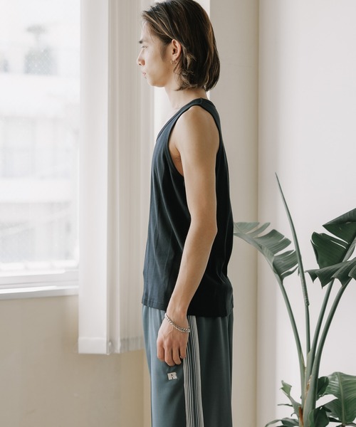 MILLER（ミラー）の「R.P.miller/ミラー Panel ribed tank top タンクトップ（タンクトップ・レディース・ホワイト/ミント/ホワイト×ブルー/ブラック/グレー・M/L/XL）」の16枚目の写真