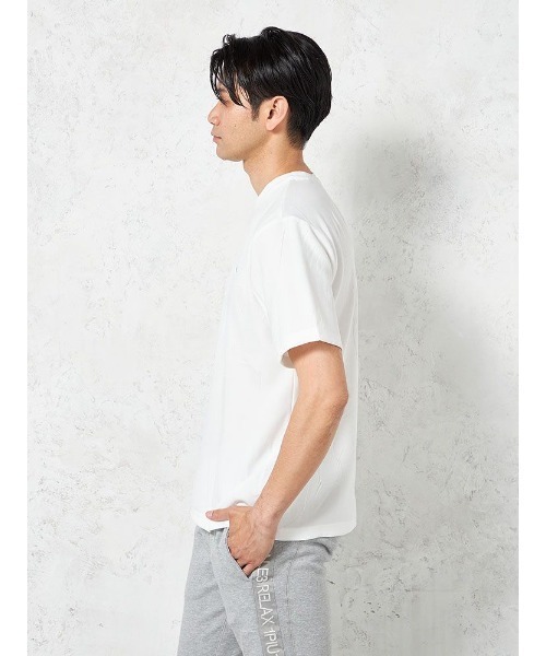 1PIU1UGUALE3 RELAX (ウノピゥウノウグァーレトレ リラックス)の「【1PIU1UGUALE3 RELAX】BIG CAMO JACQUARD Tシャツ (ウノ ピゥ ウノ ウグァーレ トレ)(Tシャツ/カットソー・メンズ・ホワイト/ブラック・L/M/LL)」の3枚目の写真