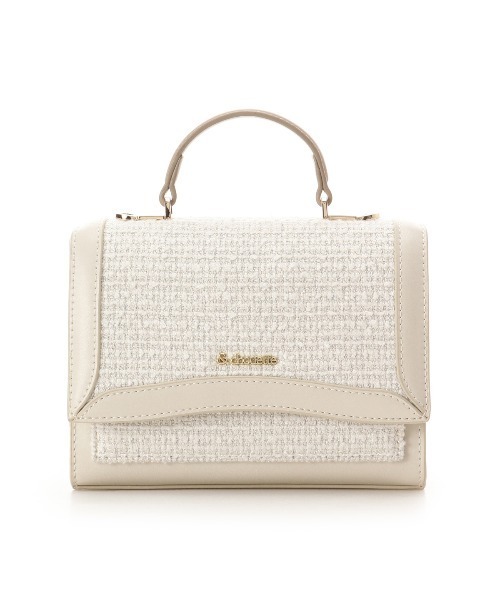 & chouette（アンドシュエット）の「ツイードフラップバッグ（ショルダーバッグ・レディース・ミント/ピンク/オフホワイト/ライトブルー・FREE）」の2枚目の写真