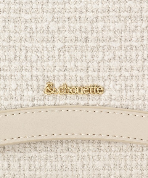 & chouette（アンドシュエット）の「ツイードフラップバッグ（ショルダーバッグ・レディース・ミント/ピンク/オフホワイト/ライトブルー・FREE）」の8枚目の写真