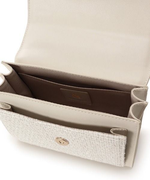 & chouette（アンドシュエット）の「ツイードフラップバッグ（ショルダーバッグ・レディース・ミント/ピンク/オフホワイト/ライトブルー・FREE）」の9枚目の写真