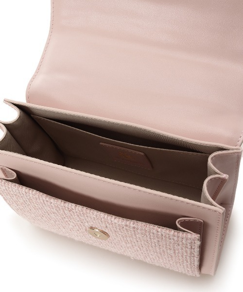 & chouette（アンドシュエット）の「ツイードフラップバッグ（ショルダーバッグ・レディース・ミント/ピンク/オフホワイト/ライトブルー・FREE）」の16枚目の写真