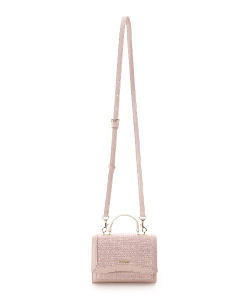 & chouette（アンドシュエット）の「ツイードフラップバッグ（ショルダーバッグ・レディース・ミント/ピンク/オフホワイト/ライトブルー・FREE）」の17枚目の写真