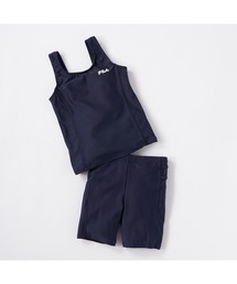 FILA（フィラ）の「FILA フィラ スクール水着 タンキニ UVカットワンポイントロゴ めくれ防止機能付き タンクトップ スパッツ セパレート水着 120～160cm（水着・キッズ）」