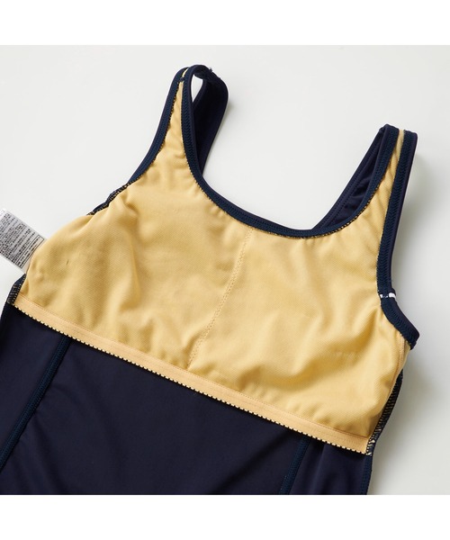 FILA(フィラ)の「FILA フィラ スクール水着 タンキニ UVカットワンポイントロゴ めくれ防止機能付き タンクトップ スパッツ セパレート水着 120~160cm(水着・キッズ・ネイビー×ホワイト/ネイビー系1/ブラック×パープル/ネイビー/ブラック×ブルー/ブラック・120cm/130cm/150cm/160cm/140cm)」の14枚目の写真