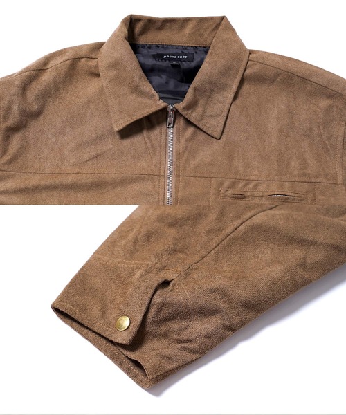 jiggys shop(ジギーズショップ)の「スウェードタッチ ジップジャケット ブルゾン(ブルゾン・メンズ・チャコールグレー/ベージュ系その他・MEDIUM/LARGE/X-LARGE)」の6枚目の写真