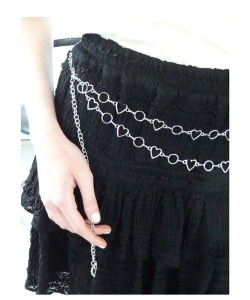 idem（イデム）の「heart chain belt／ハートチェーンベルト（ベルト・レディース・シルバー・FREE）」の14枚目の写真