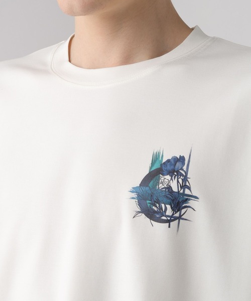 HARE（ハレ）の「【接触冷感】コラージュバックプリントカットSS(HARE)（Tシャツ/カットソー・メンズ・パープル/ブラウン/ホワイト/ブラック・SMALL/MEDIUM）」の9枚目の写真