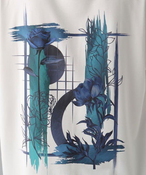 HARE（ハレ）の「【接触冷感】コラージュバックプリントカットSS(HARE)（Tシャツ/カットソー・メンズ・パープル/ブラウン/ホワイト/ブラック・SMALL/MEDIUM）」の13枚目の写真