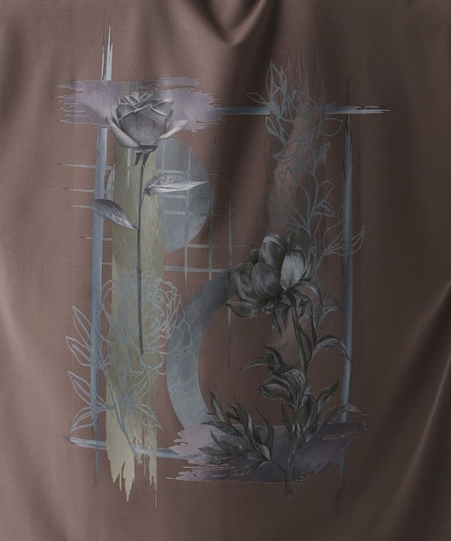 HARE（ハレ）の「【接触冷感】コラージュバックプリントカットSS(HARE)（Tシャツ/カットソー・メンズ・パープル/ブラウン/ホワイト/ブラック・SMALL/MEDIUM）」の19枚目の写真