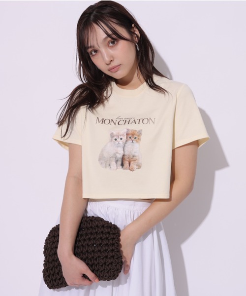 rirandture tシャツ　猫 Rirandture（リランドチュール）の「Cat刺繍Tシャツ（T