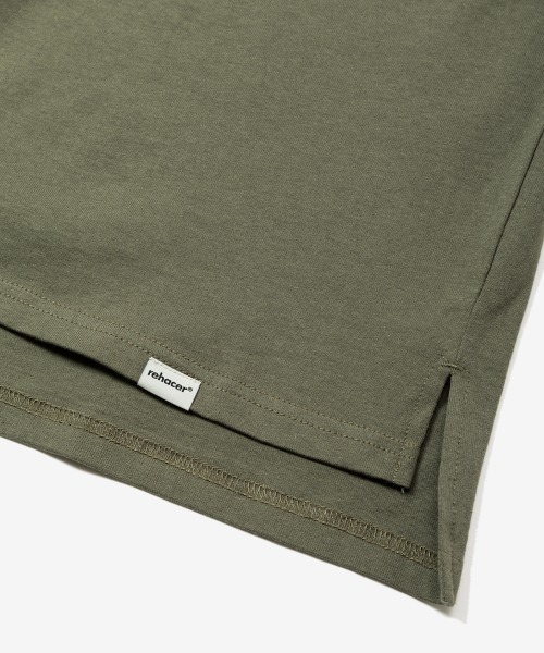 rehacer（レアセル）の「rehacer : One-Line Floral Stitch T-shirt / ワンライン　フローラルステッチ リラックスフィット T-シャツ（Tシャツ/カットソー・メンズ・オリーブ/ブラック/ホワイト・MEDIUM/LARGE/X-LARGE）」の18枚目の写真