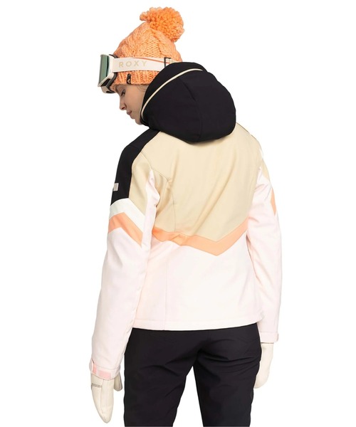 ROXY(ロキシー)の「PEAK CHIC SOFTSHELL /ロキシースキースノーボードジャケット(マウンテンパーカー・レディース・ベージュ・SMALL)」の6枚目の写真