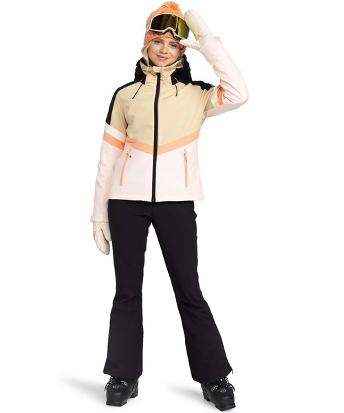 ROXY(ロキシー)の「PEAK CHIC SOFTSHELL /ロキシースキースノーボードジャケット(マウンテンパーカー・レディース・ベージュ・SMALL)」の13枚目の写真