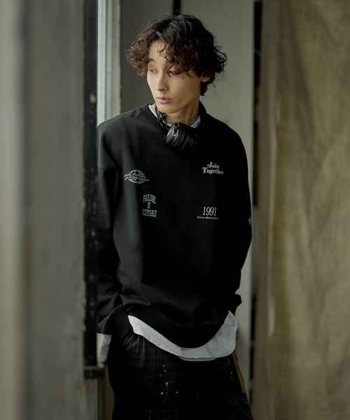 Nico　ベーシックプリントスウェット Unisex One point rabbit print Sweat Shirt ユニセックス 男女