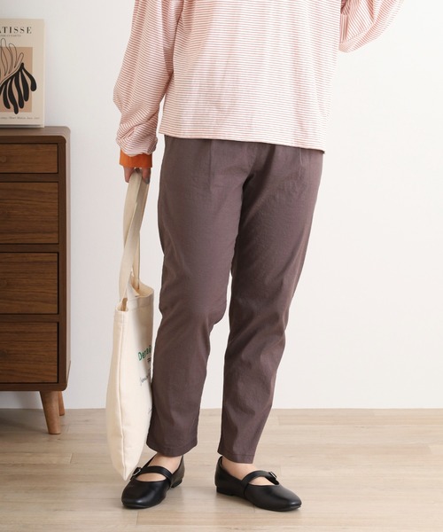 BRODIAEA(ブローディア)の「BRODIAEA 麻ストレッチテーパードパンツ(その他パンツ・レディース・ライム/ブラウン/モカ/ロイヤルブルー/ネイビー/カーキ/ブラック/オフホワイト・M-L)」の18枚目の写真