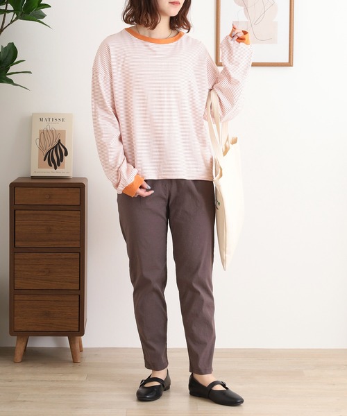BRODIAEA(ブローディア)の「BRODIAEA 麻ストレッチテーパードパンツ(その他パンツ・レディース・ライム/ブラウン/モカ/ロイヤルブルー/ネイビー/カーキ/ブラック/オフホワイト・M-L)」の20枚目の写真