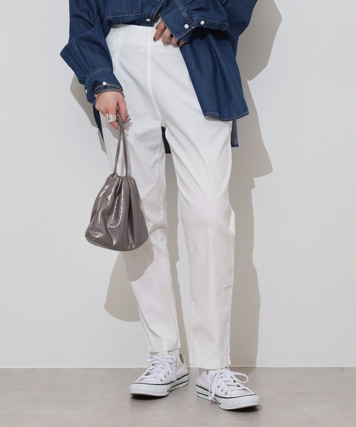 BRODIAEA(ブローディア)の「BRODIAEA 麻ストレッチテーパードパンツ(その他パンツ・レディース・ライム/ブラウン/モカ/ロイヤルブルー/ネイビー/カーキ/ブラック/オフホワイト・M-L)」の10枚目の写真