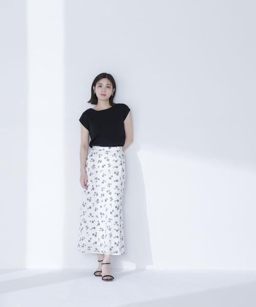 NATURAL BEAUTY BASIC(ナチュラルビューティーベーシック)の「◇フラワープリントナロースカート(スカート・レディース・ホワイト系その他/ブラック系その他・MEDIUM/P/S)」の19枚目の写真
