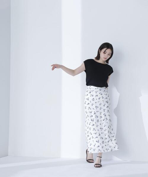 NATURAL BEAUTY BASIC(ナチュラルビューティーベーシック)の「◇フラワープリントナロースカート(スカート・レディース・ホワイト系その他/ブラック系その他・MEDIUM/P/S)」の17枚目の写真