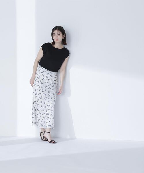 NATURAL BEAUTY BASIC(ナチュラルビューティーベーシック)の「◇フラワープリントナロースカート(スカート・レディース・ホワイト系その他/ブラック系その他・MEDIUM/P/S)」の15枚目の写真