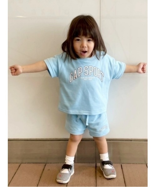 GAP（ギャップ）の「babyGap リラックス グラフィック プルオンショートパンツ（スウェットパンツ・キッズ・グリーン/ピンク/ブルー/オフホワイト・70cm/80ｃｍ/90cm/95cm/100cm/105cm/110cm）」の6枚目の写真