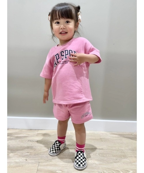 GAP（ギャップ）の「babyGap リラックス グラフィック プルオンショートパンツ（スウェットパンツ・キッズ・グリーン/ピンク/ブルー/オフホワイト・70cm/80ｃｍ/90cm/95cm/100cm/105cm/110cm）」の9枚目の写真