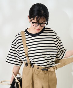 セール】BATEAUX DE SHIPS: ハイゲージ バスクボーダー ニットTシャツ