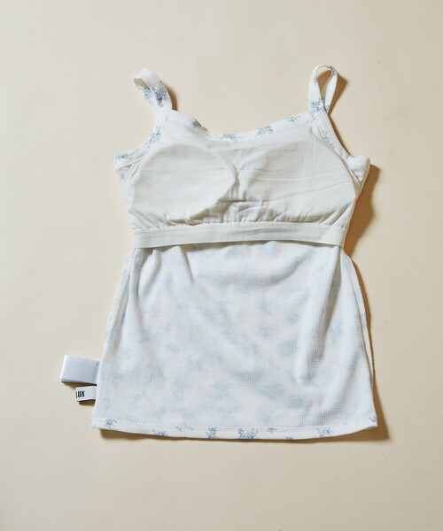 PUBLUX（パブリュクス）の「PUBLUX/パブリュクス カップ付き 小花柄 サーマル キャミソール　限定展開（キャミソール・レディース・ブルー/イエロー・ﾌﾘ-）」の7枚目の写真