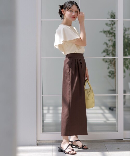 ANY SIS(エニィスィス)の「スムージーポリエステルタックフレア パンツ(その他パンツ・レディース・ネイビー系/ライトグリーン系9/レッド系/ダークブラウン系9/ダルブルー系・0)」の12枚目の写真