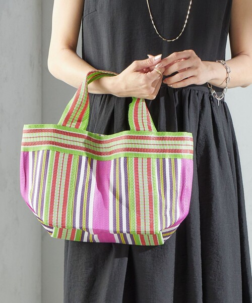 セール】Arawali:ストライプ ミニ トート バッグ（トートバッグ