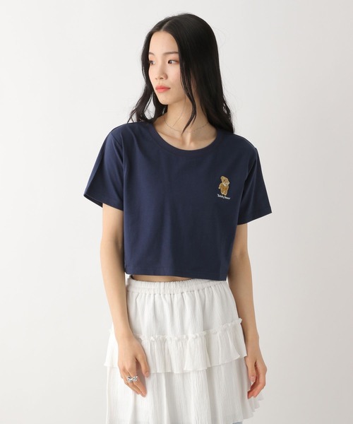 Heather(ヘザー)の「【TeddyBear/テディベア】刺繍ロゴTEE 452635(Tシャツ/カットソー・レディース・オフホワイト/レッド/ネイビー・FREE)」の1枚目の写真